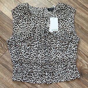 J. Crew Animal Print Sleeveless Blouse